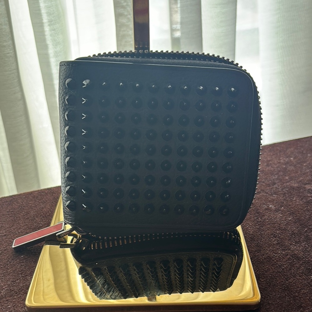 Christian Louboutin Black Studded Wallet